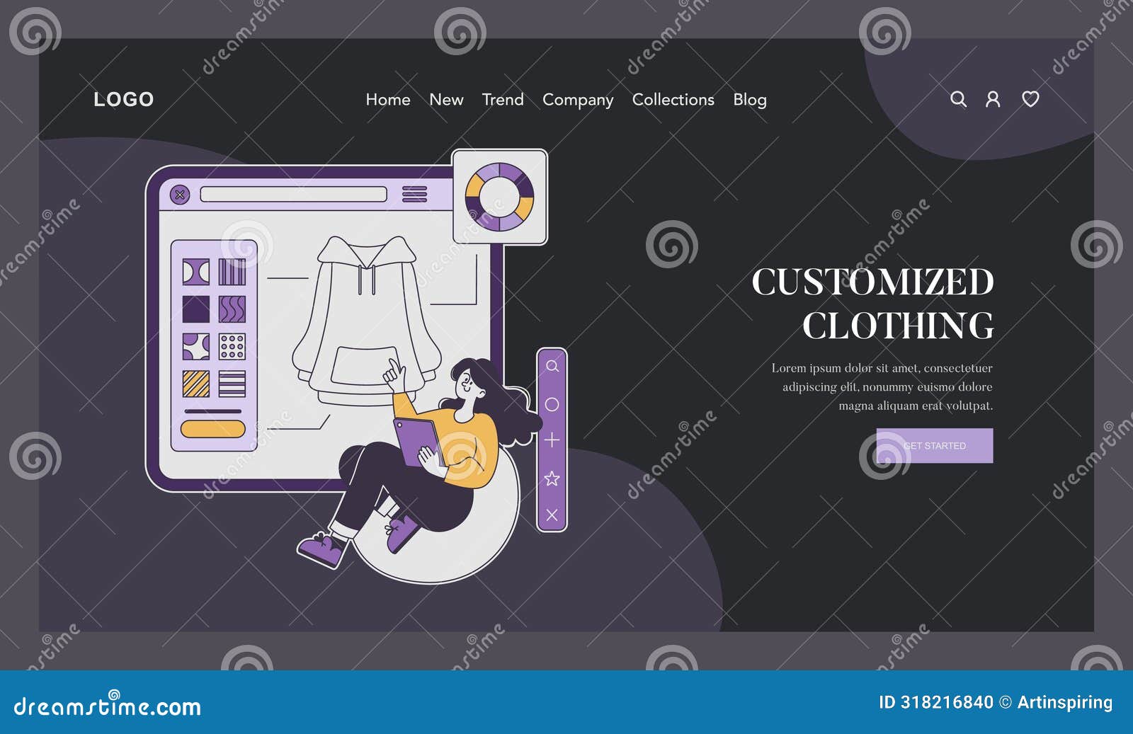 fashion tech. flat  