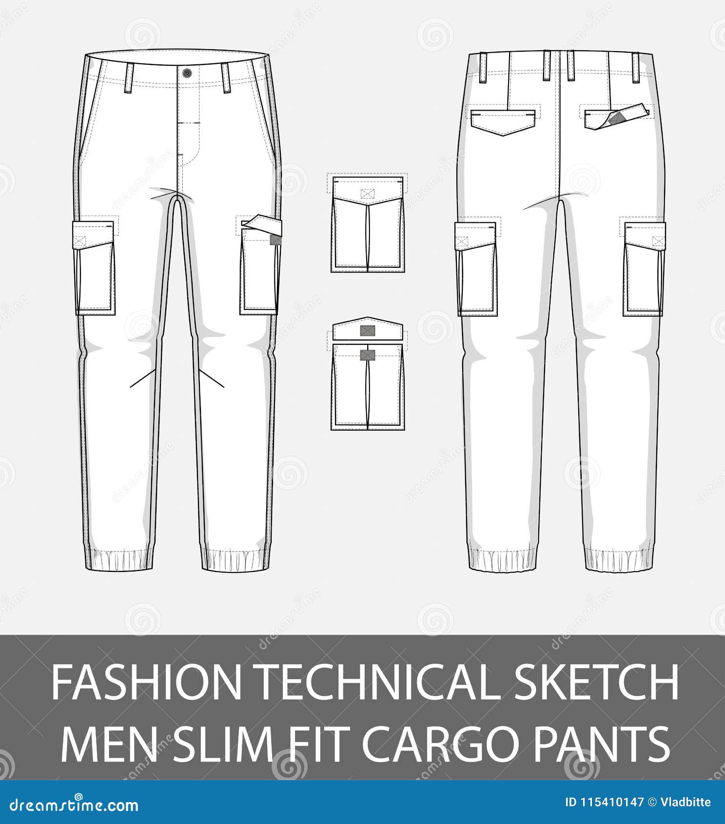 Tapered Jogger Bottom Pants Design Flat Sketch Vector Illustration Track  Pants Concept With Front And Back View Sweatpants For Running Jogging  Fitness And Active Wear Pants Design Stock Illustration - Download Image