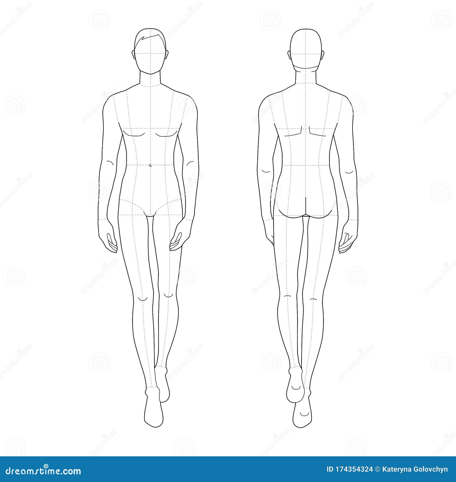 Mannequin Drawing For Fashion, HD Png Download , Transparent Png Image -  PNGitem