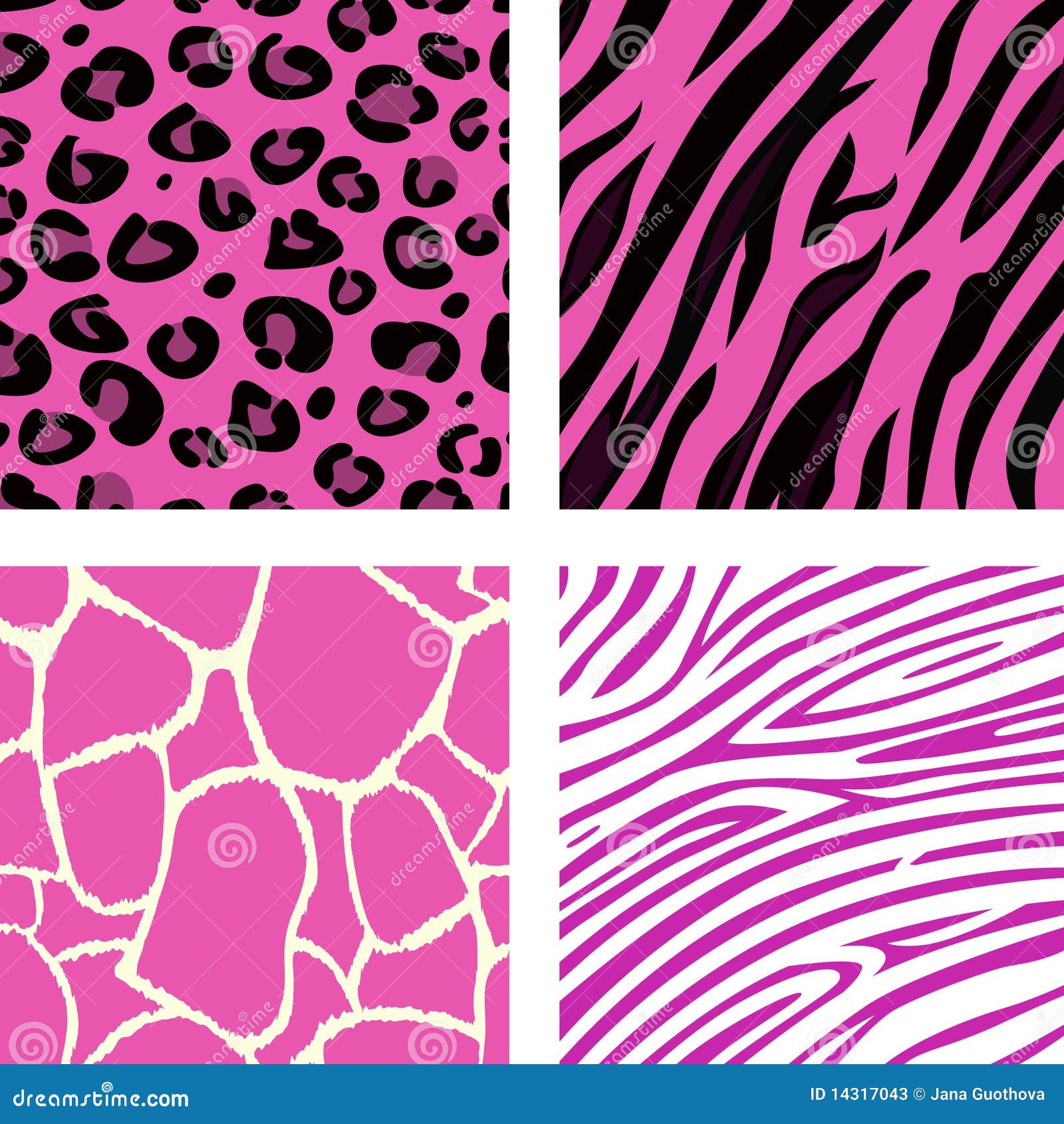 fashion tiling pink animal print patterns