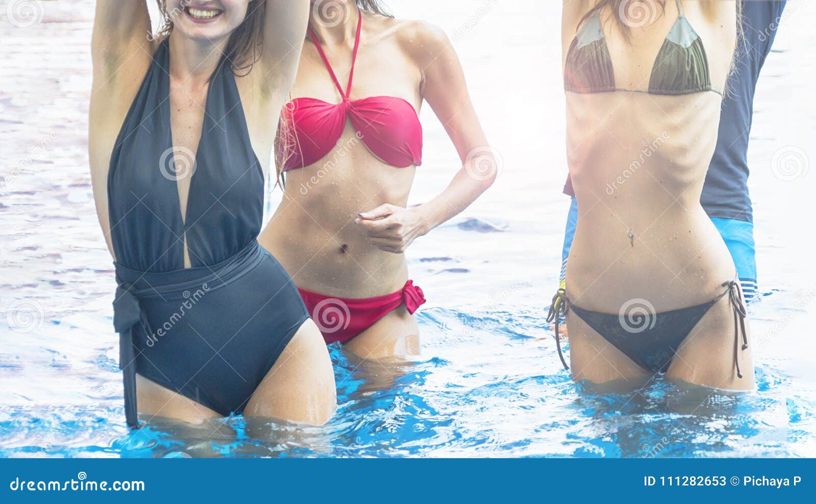 Fashion of Underwear Summer Beach Bikini Slim Women and Musle Me Stock  Image - Image of babe, lingerie: 111282653