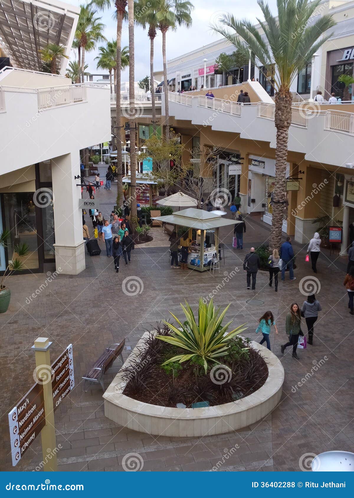 Fashion Valley Mall in San Diego, California Editorial Stock Photo