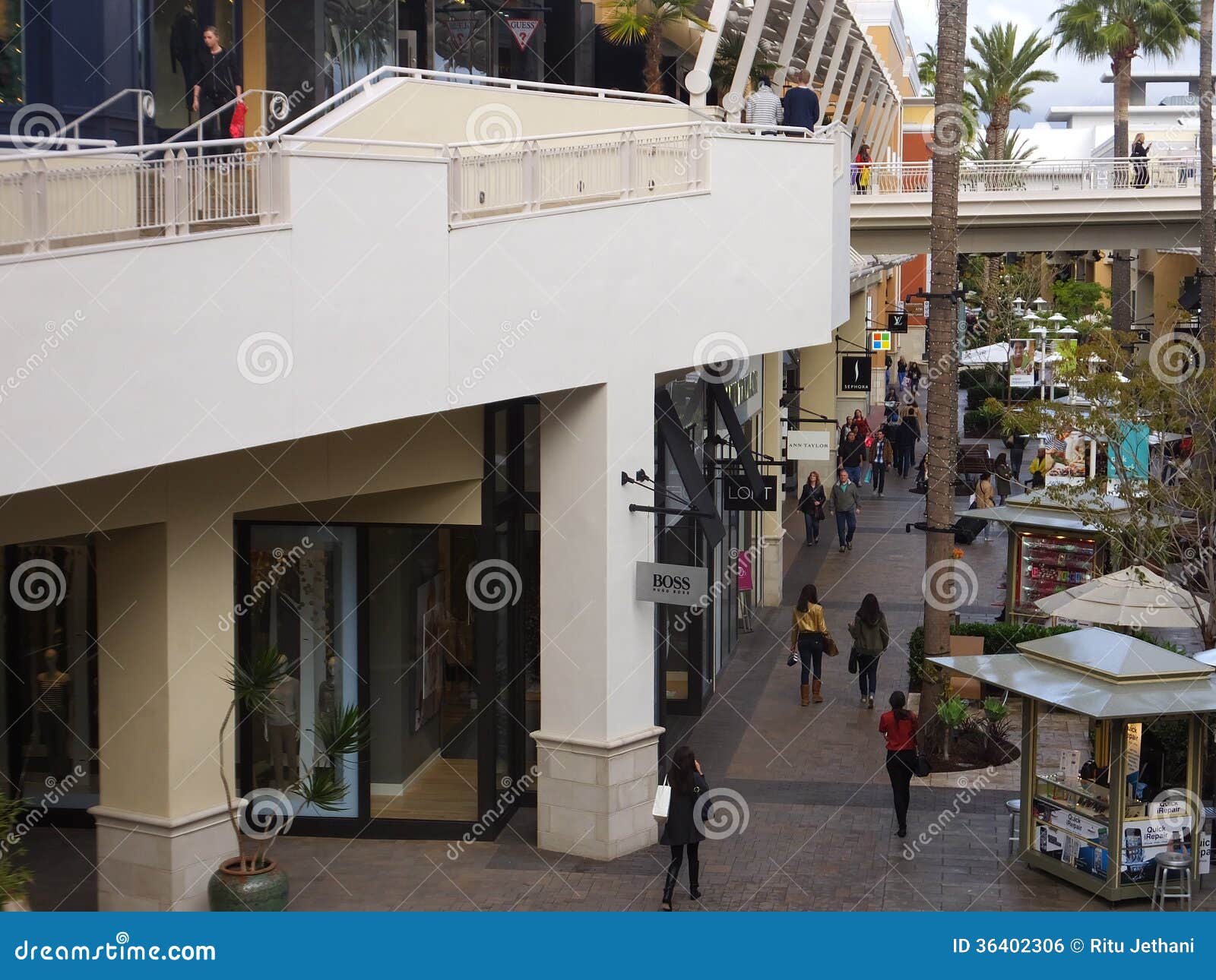 Fashion Valley Mall in San Diego, California Editorial Stock Photo