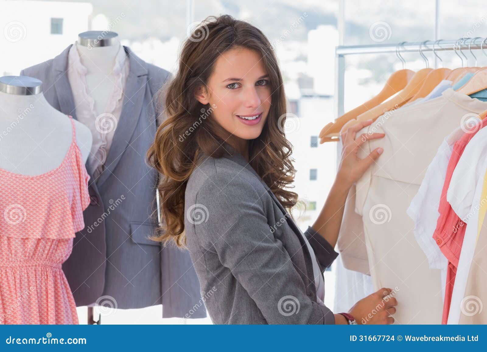 Fashion Woman Choosing Clothes Stock Photo - Image of fashionable ...