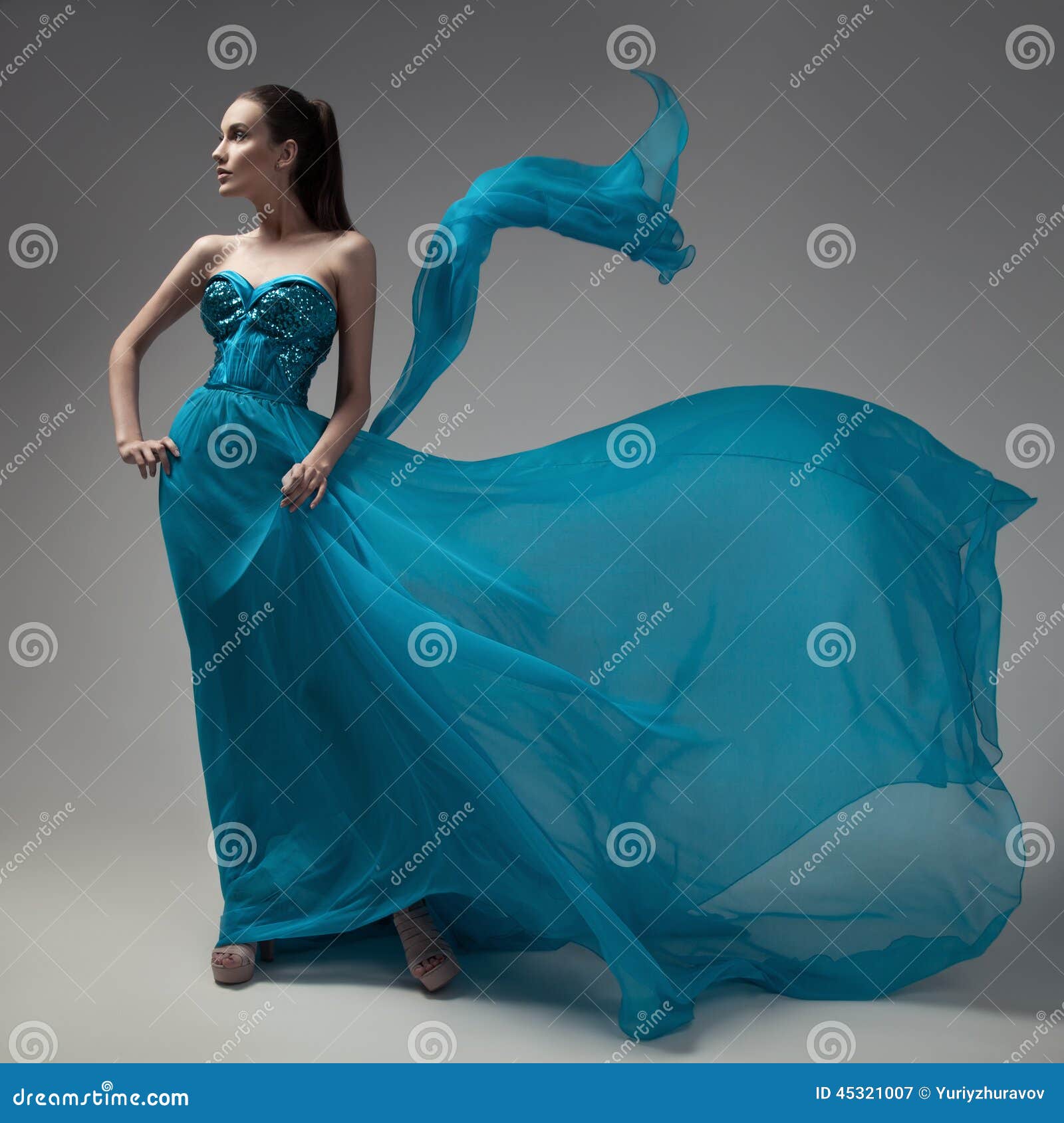 Azure Color Dress