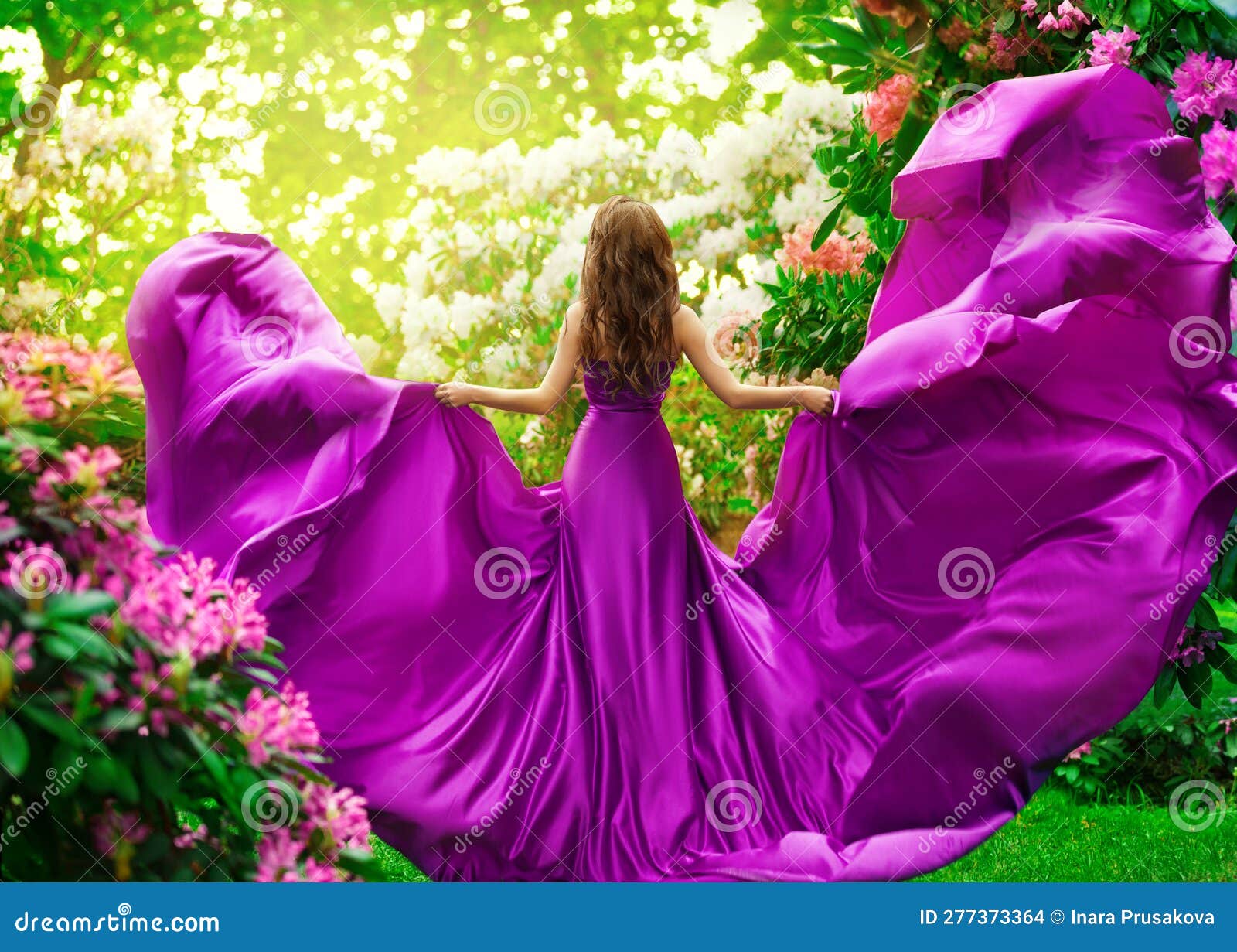 Buy New Purple Princess Elegant Off Shoulder Tail Dress Gown