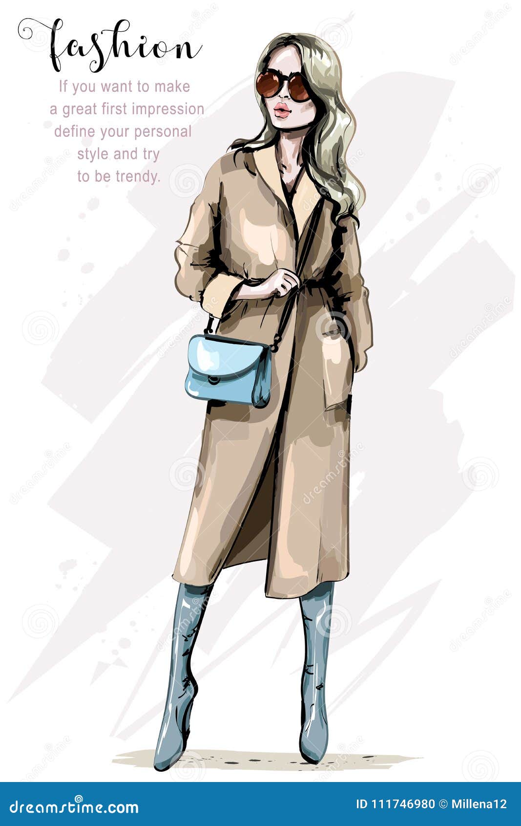 fashion woman in stylish coat. beautiful young woman with bag. elegant girl in fashion clothes.