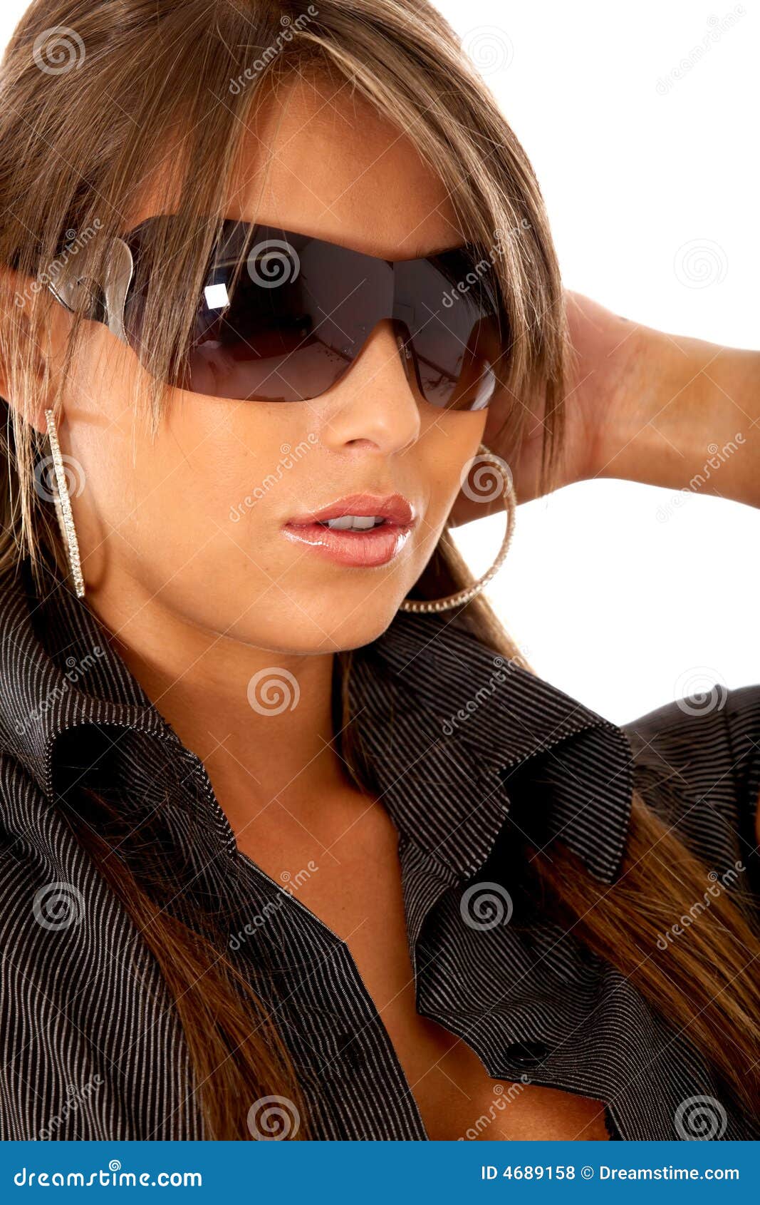 Fashion Woman Wearing Sunglasses Stock Photo - Image: 4689158