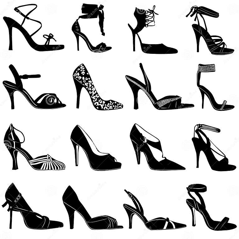 Fashion women shoes vector stock vector. Illustration of heels - 4468960