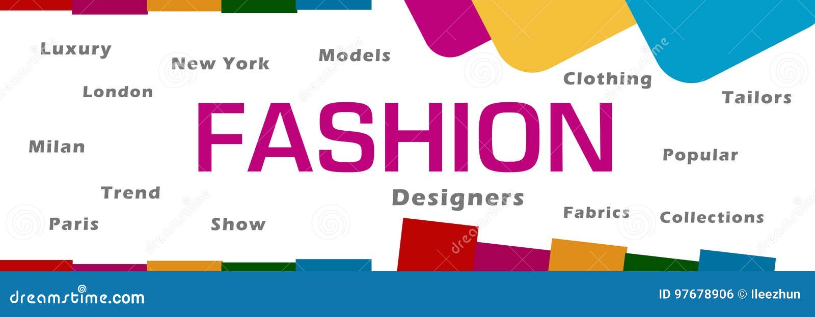 Fashion Word Cloud Abstract Colorful Background Stock Illustration ...