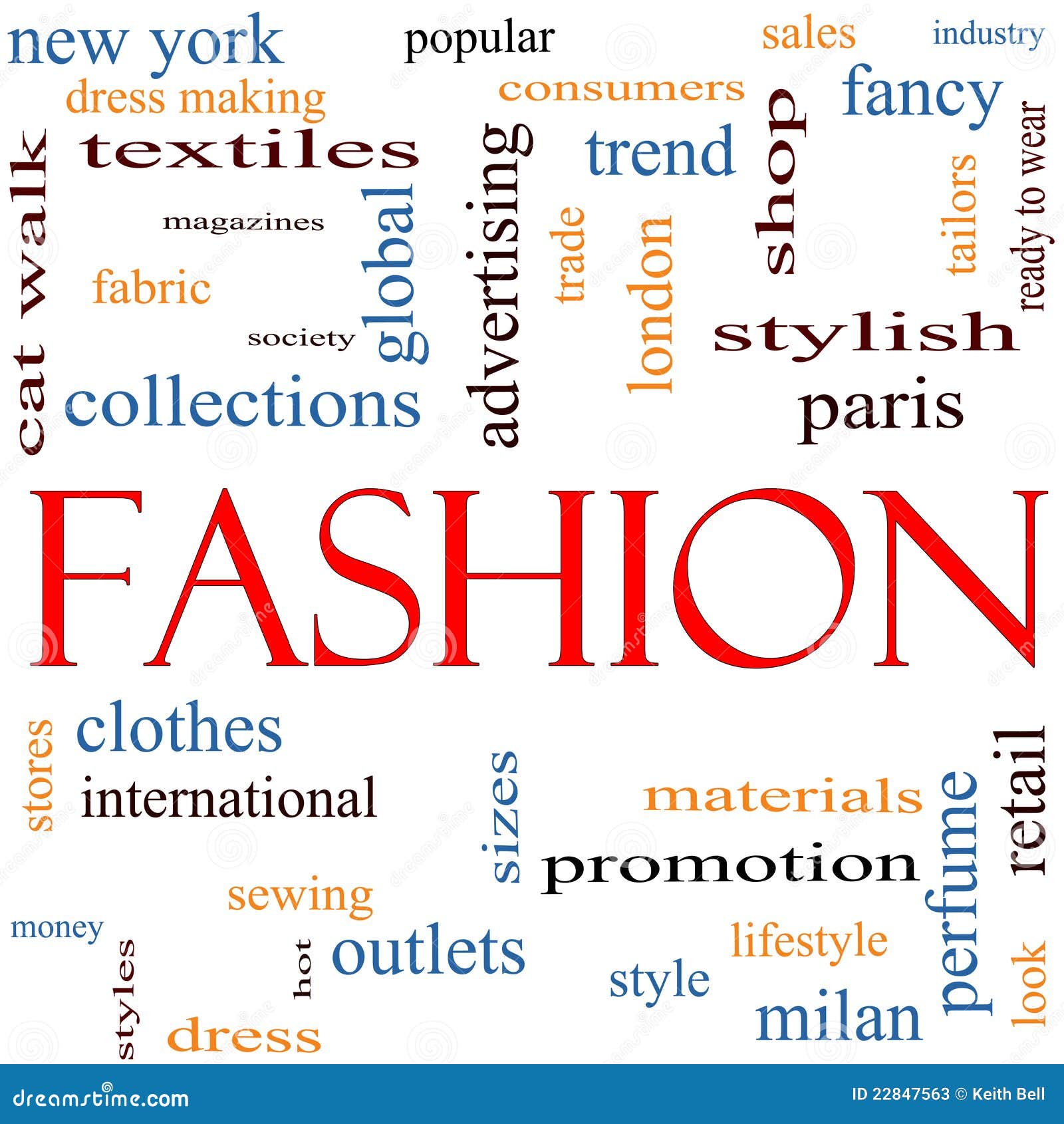 Fashion Word Cloud Concept stock illustration. Illustration of fabric ...