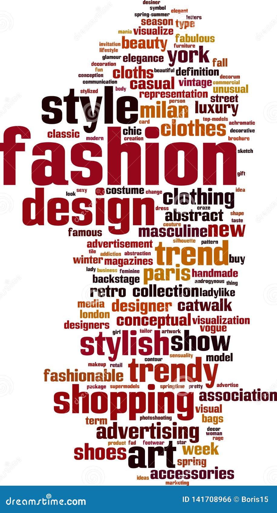Fashion word cloud stock vector. Illustration of feminine - 141708966