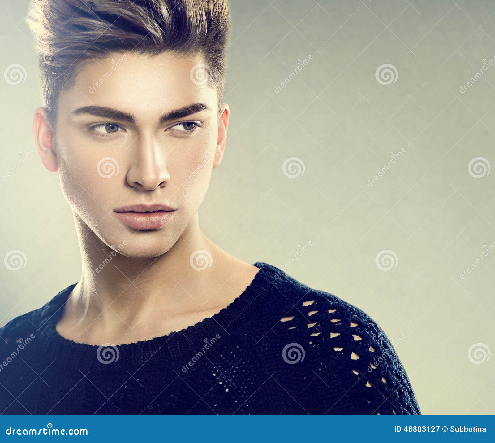 Fashion Young Model Man Portrait Stock Photo - Image: 48803127