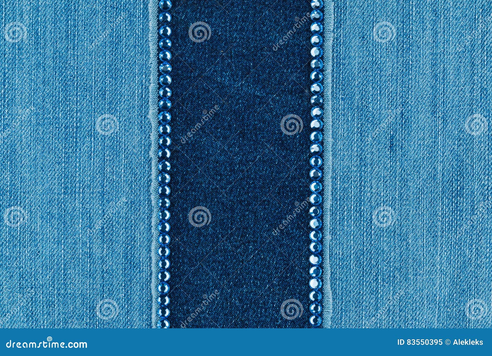 Fashionable Background, Denim and Blue Rhinestones Stock Image - Image ...