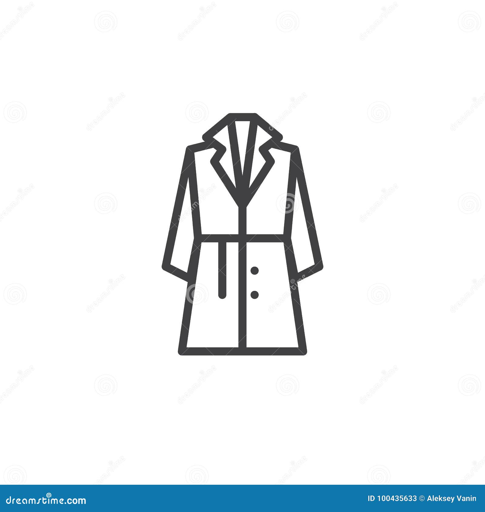 Fashionable coat line icon stock vector. Illustration of pictogram ...