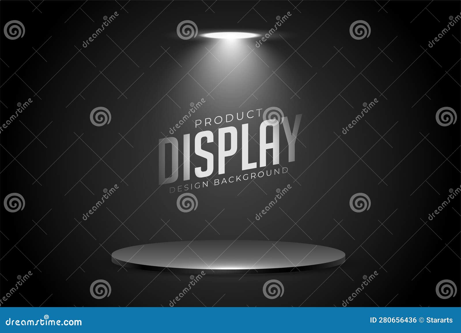 Fashionable 3d Pedestal Sage with Focus Light Effect for Product