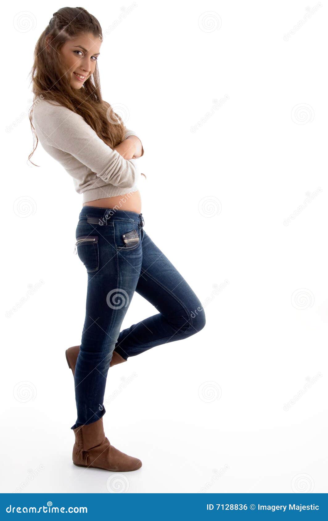 Fashionable Female Model Posing Stock Photo - Image of concept ...