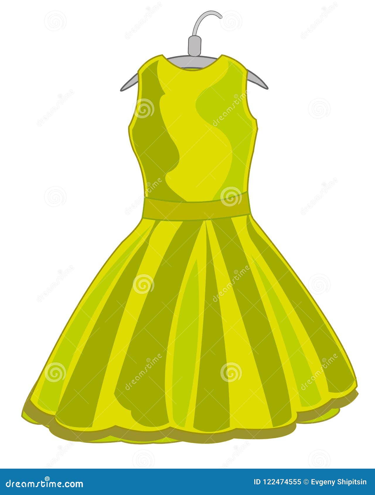 Feminine cloth gown stock vector. Illustration of gown - 122474555