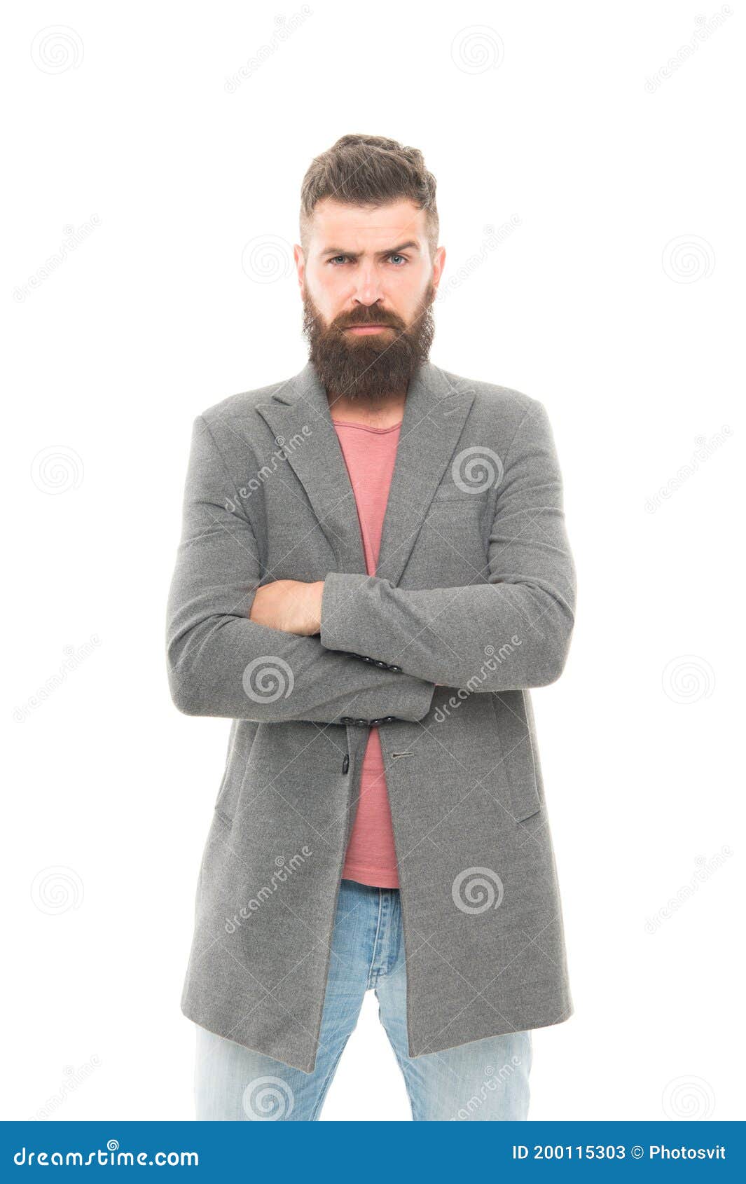 Fashionable Inspiration. Hipster with Fashionable Mustache and Beard ...