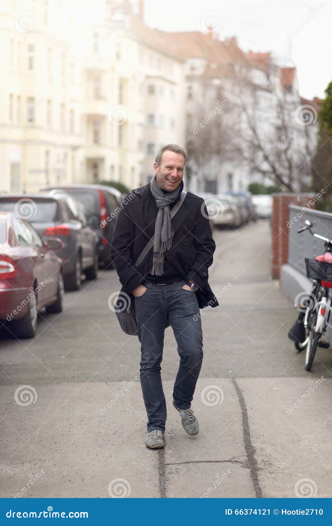 Fashionable Man Standing in an Urban Street Stock Image - Image of ...