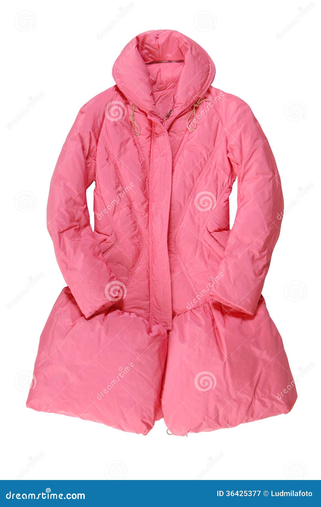 Fashionable Pink Padded Coat Stock Image Image of object, color 36425377