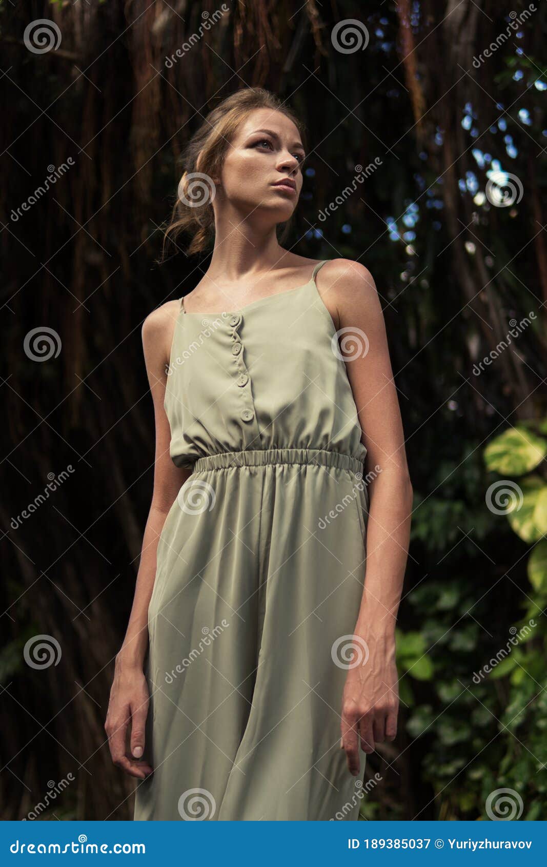 Fashionable Portrait of Girl in the Asian Jungle Stock Image - Image of ...