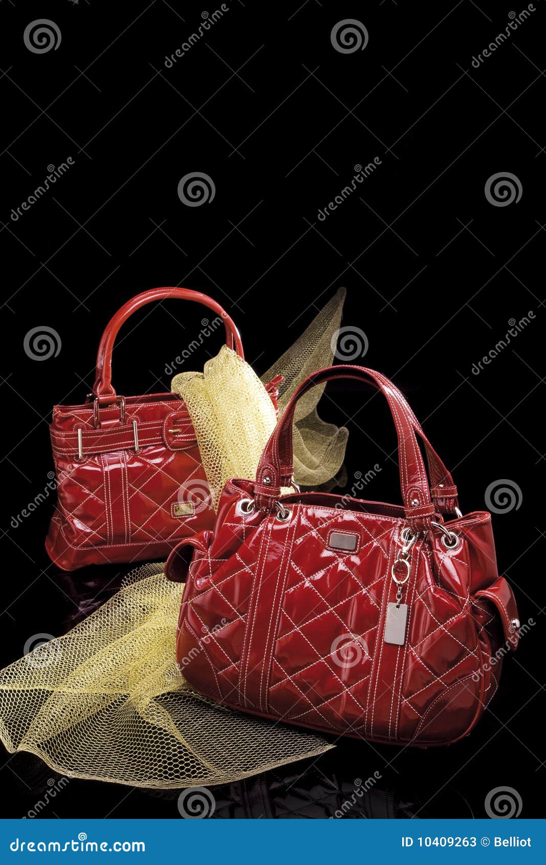 fashionable red handbags
