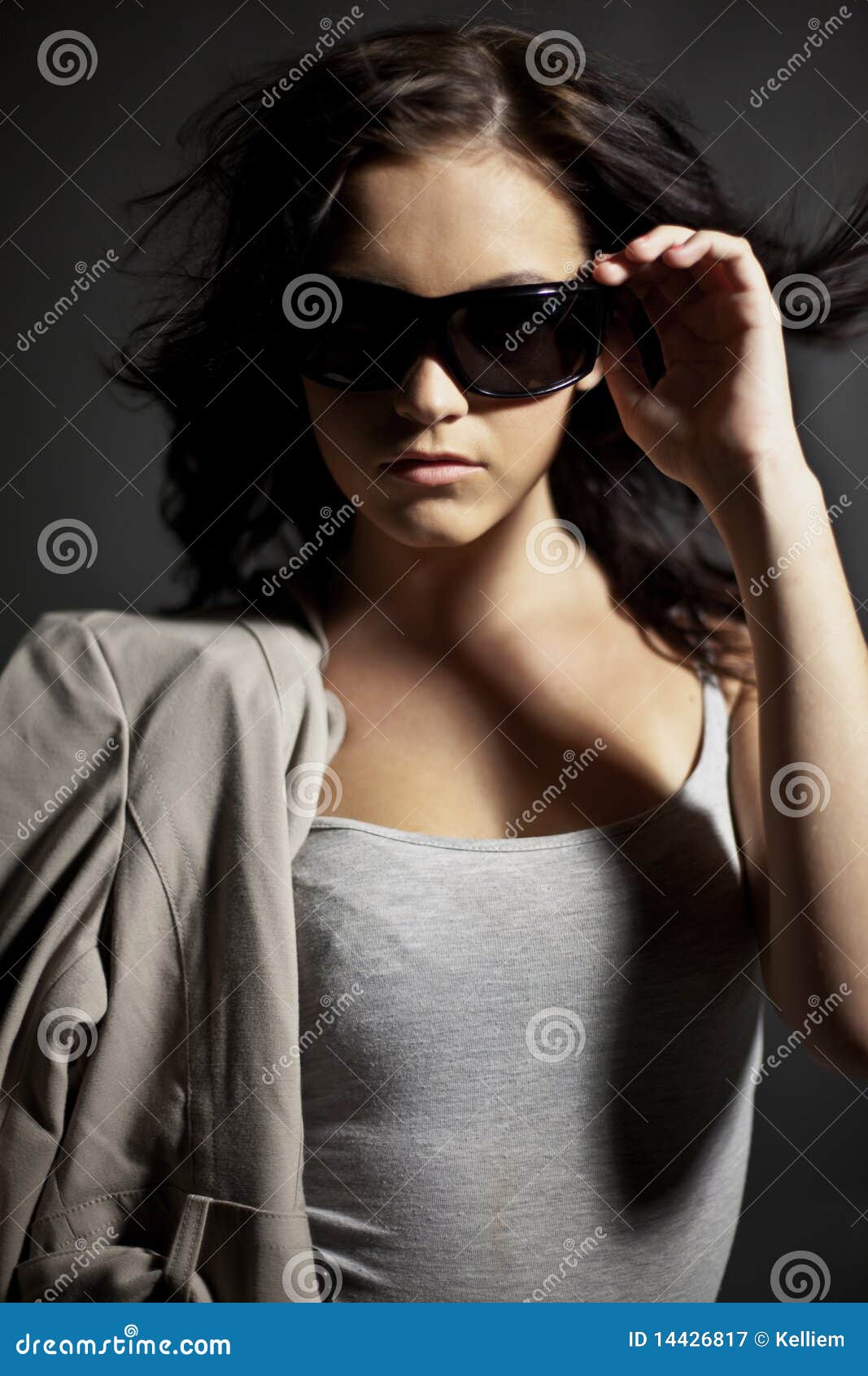fashionable teen in sunglasses