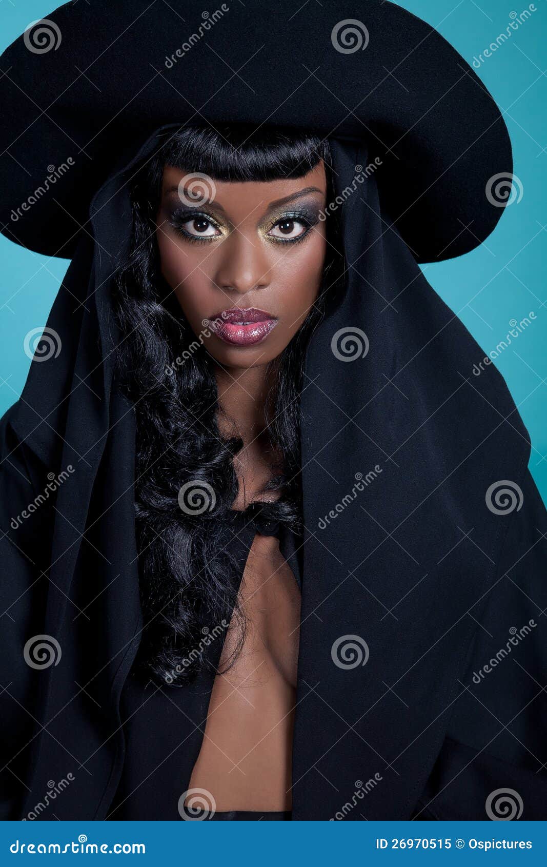 fashionable woman in hat