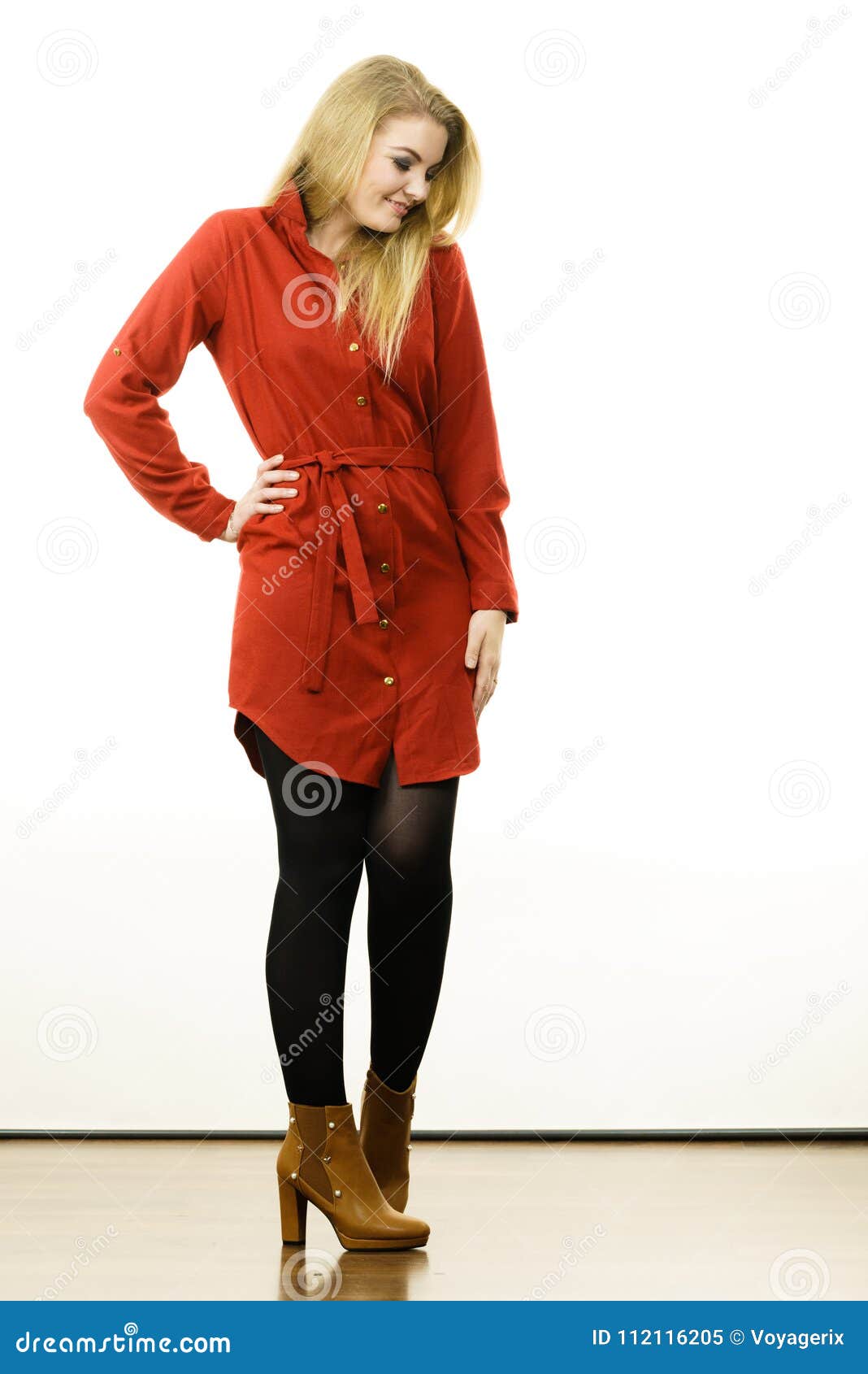 Woman Presenting Autumn Outfit Stock Image - Image of attractive, leggings:  112116205