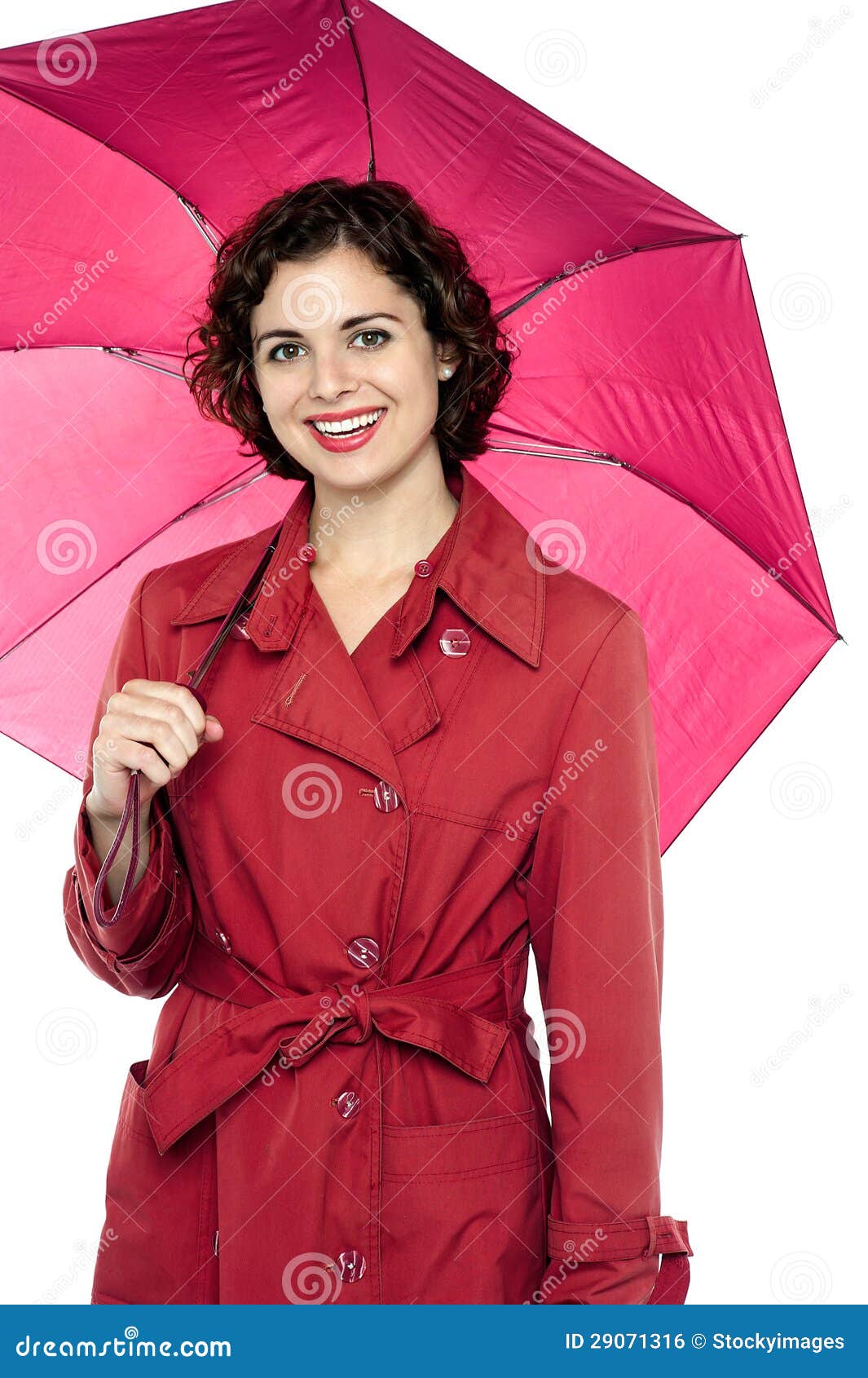 Fashionable Young Model Posing with an Umbrella Stock Photo Image of
