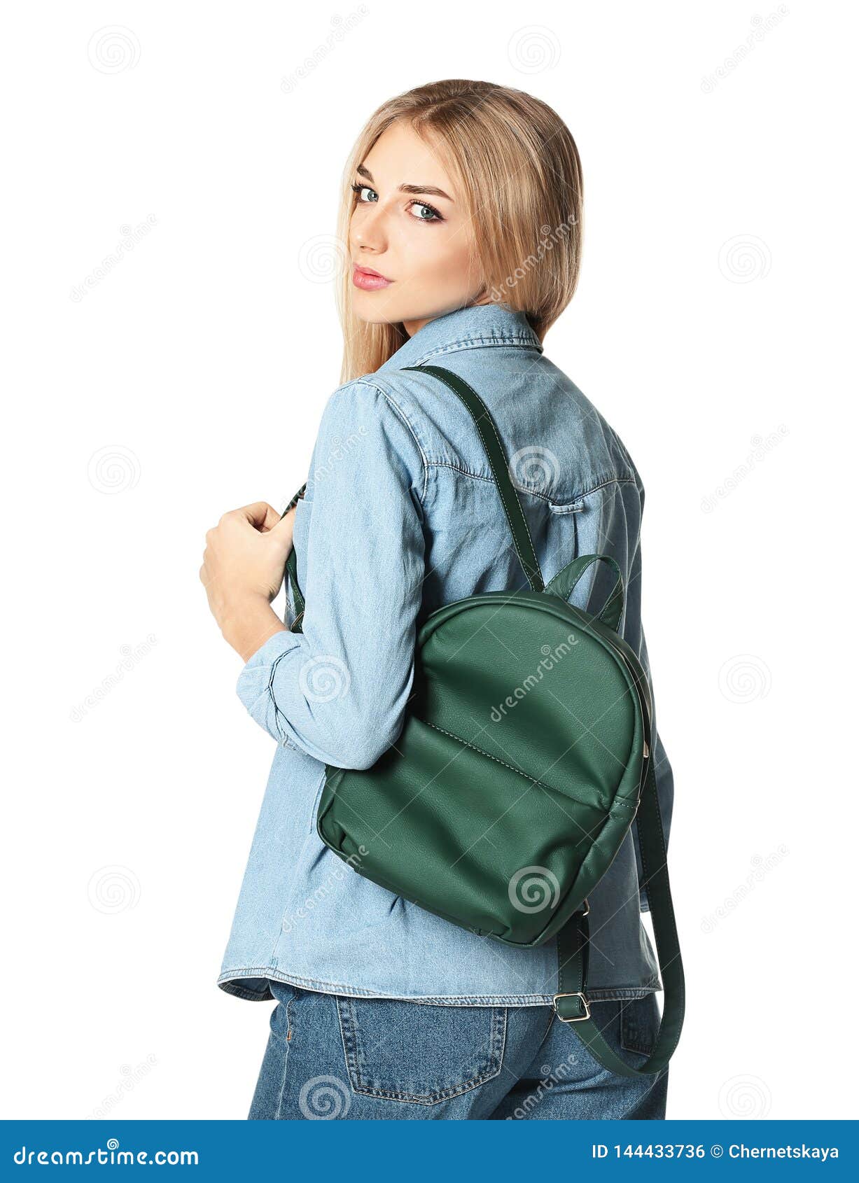 women with backpack