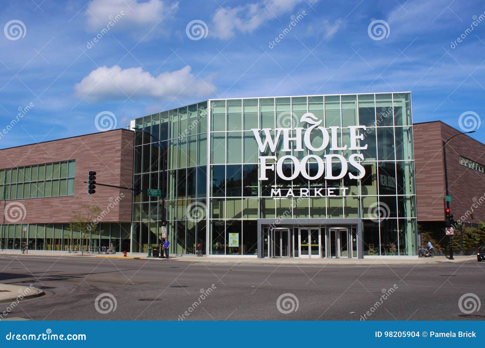 Fassade Neuen Whole FoodsSpeichers in Chicago, Vereinigte Staaten