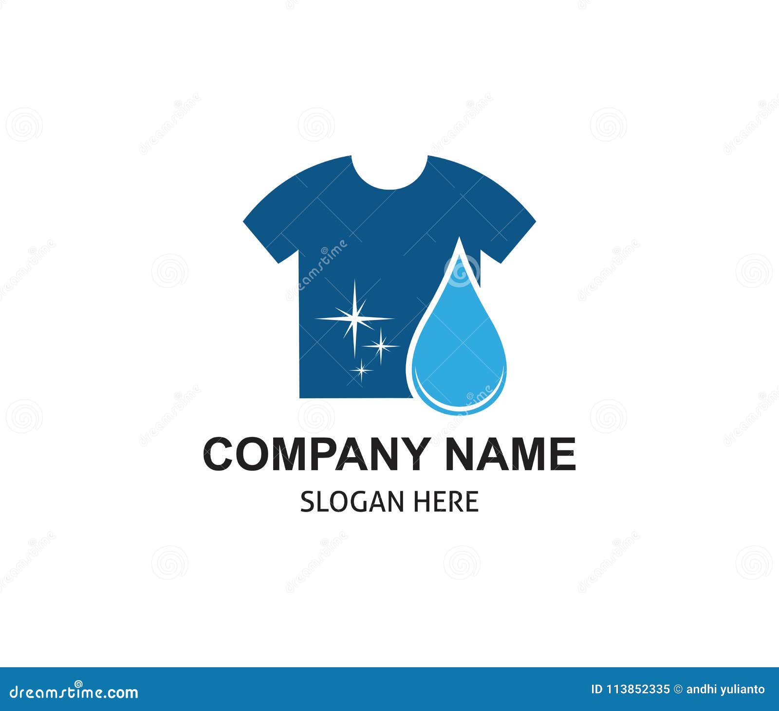Fast and Clean Laundry Service Logo Design Stock Illustration ...
