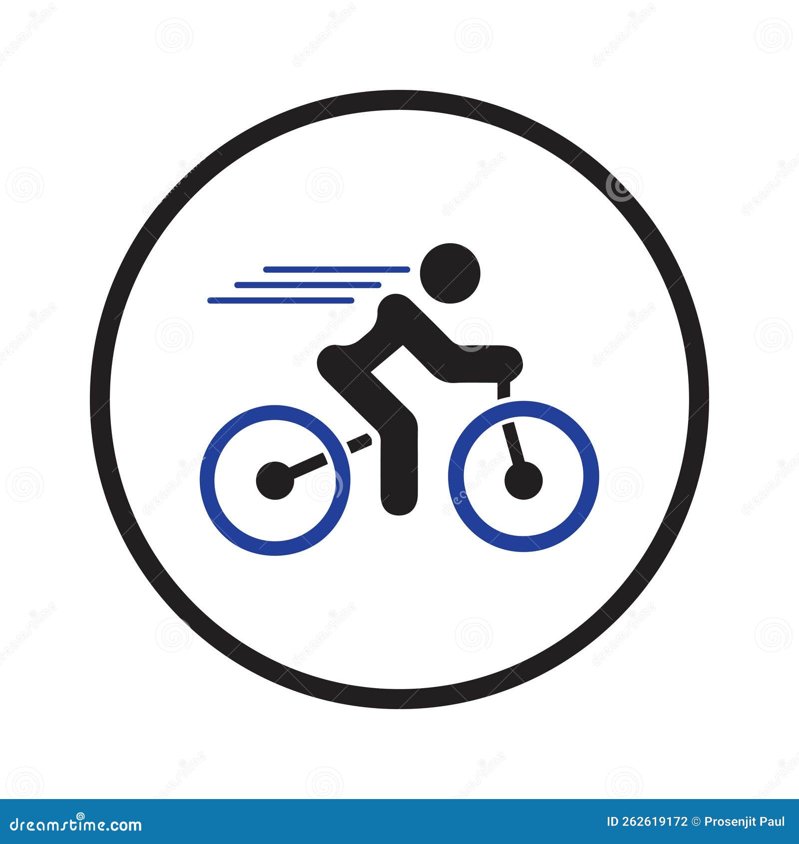 Fast cycle riding icon stock vector. Illustration of cycle 262619172