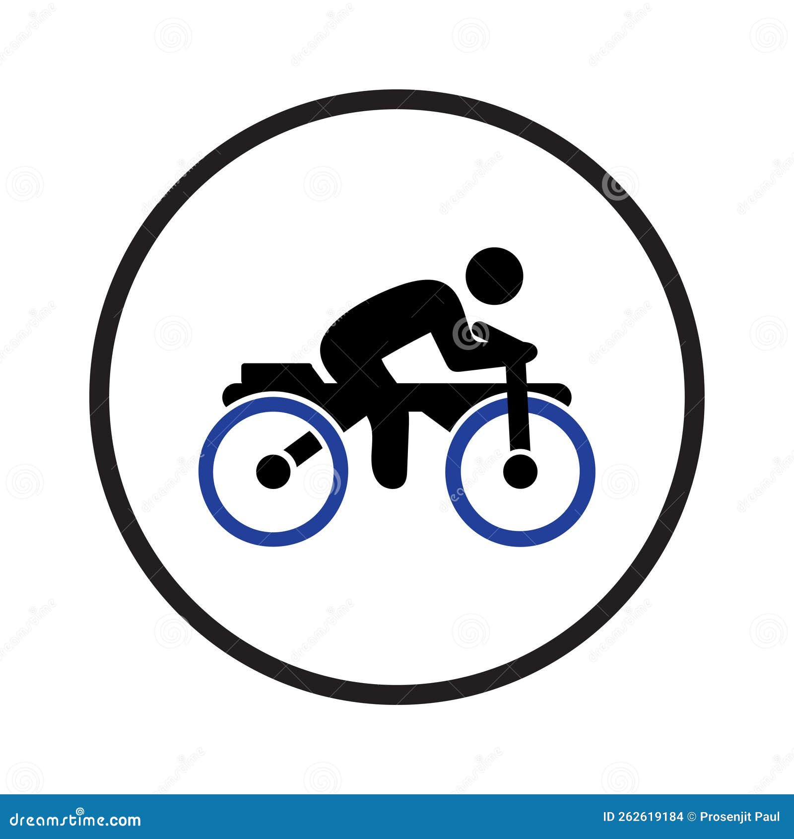 Fast cycle riding icon stock vector. Illustration of sign 262619184