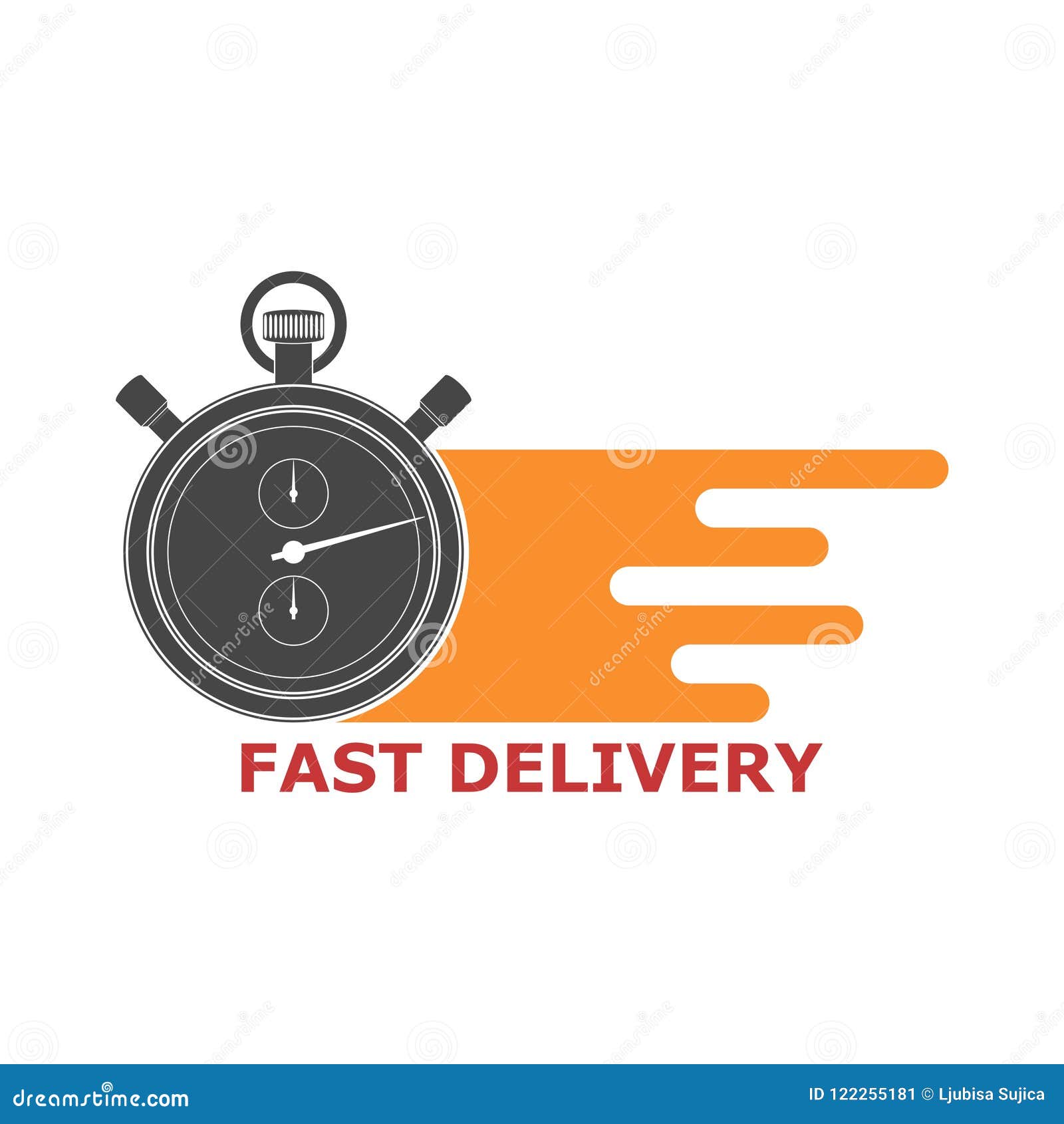 Fast Delivery Flat Icon, Speed Time Icon Logo Stock Vector ...