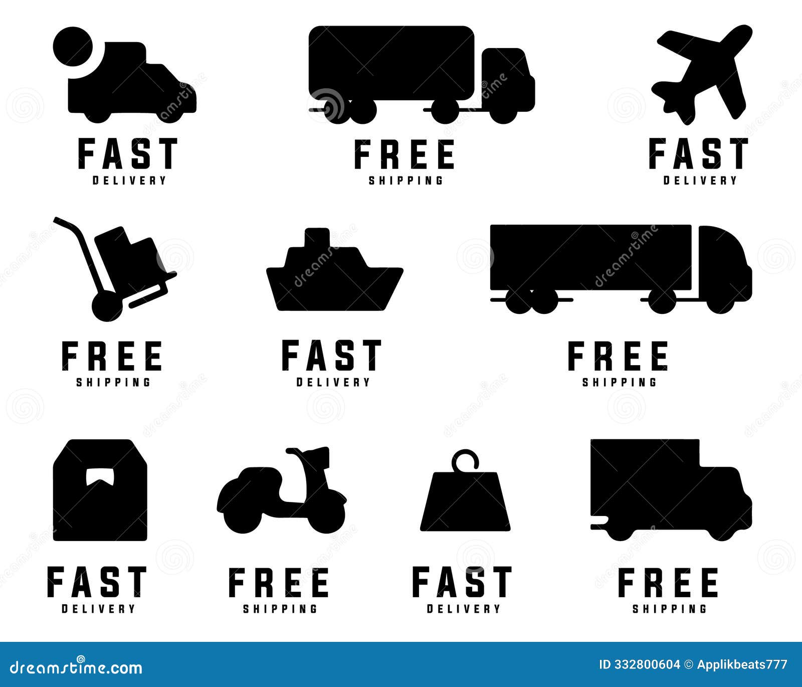 Free Shipping Logo Illustrations Vectors