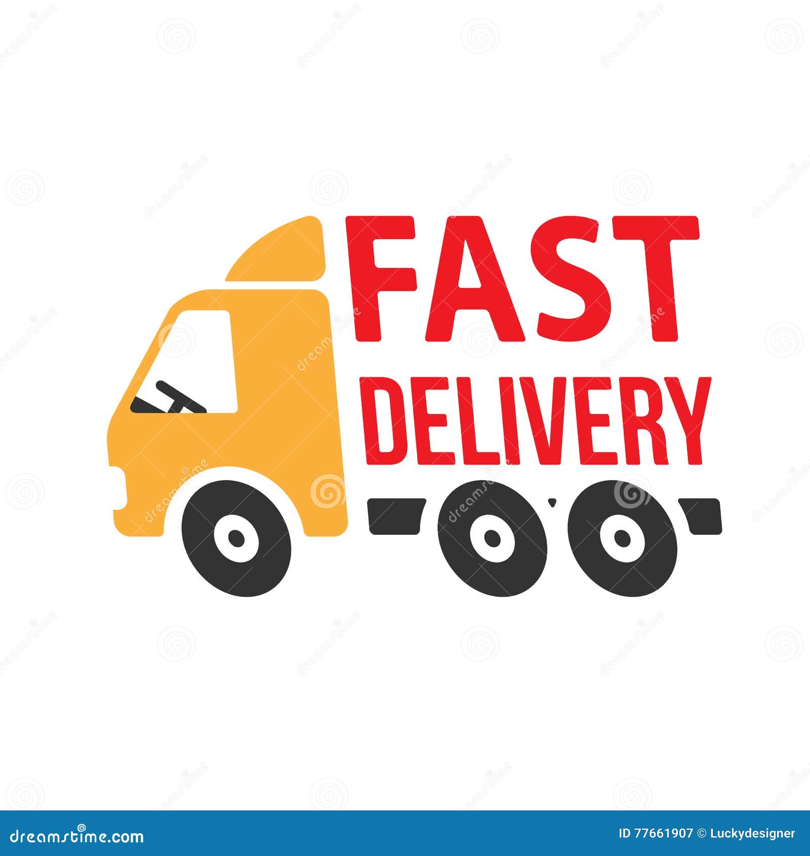 Fast Delivery Icon. Flat Style. Vector. Stock Vector - Illustration of ...