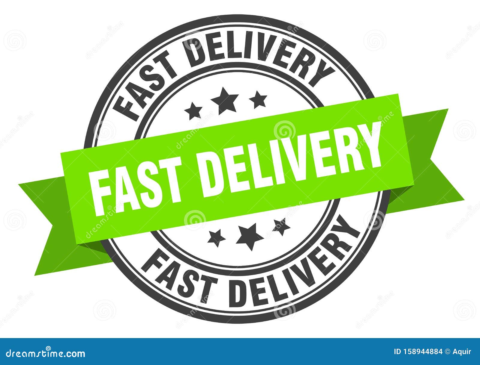 Fast delivery label stock vector. Illustration of flat - 158944884