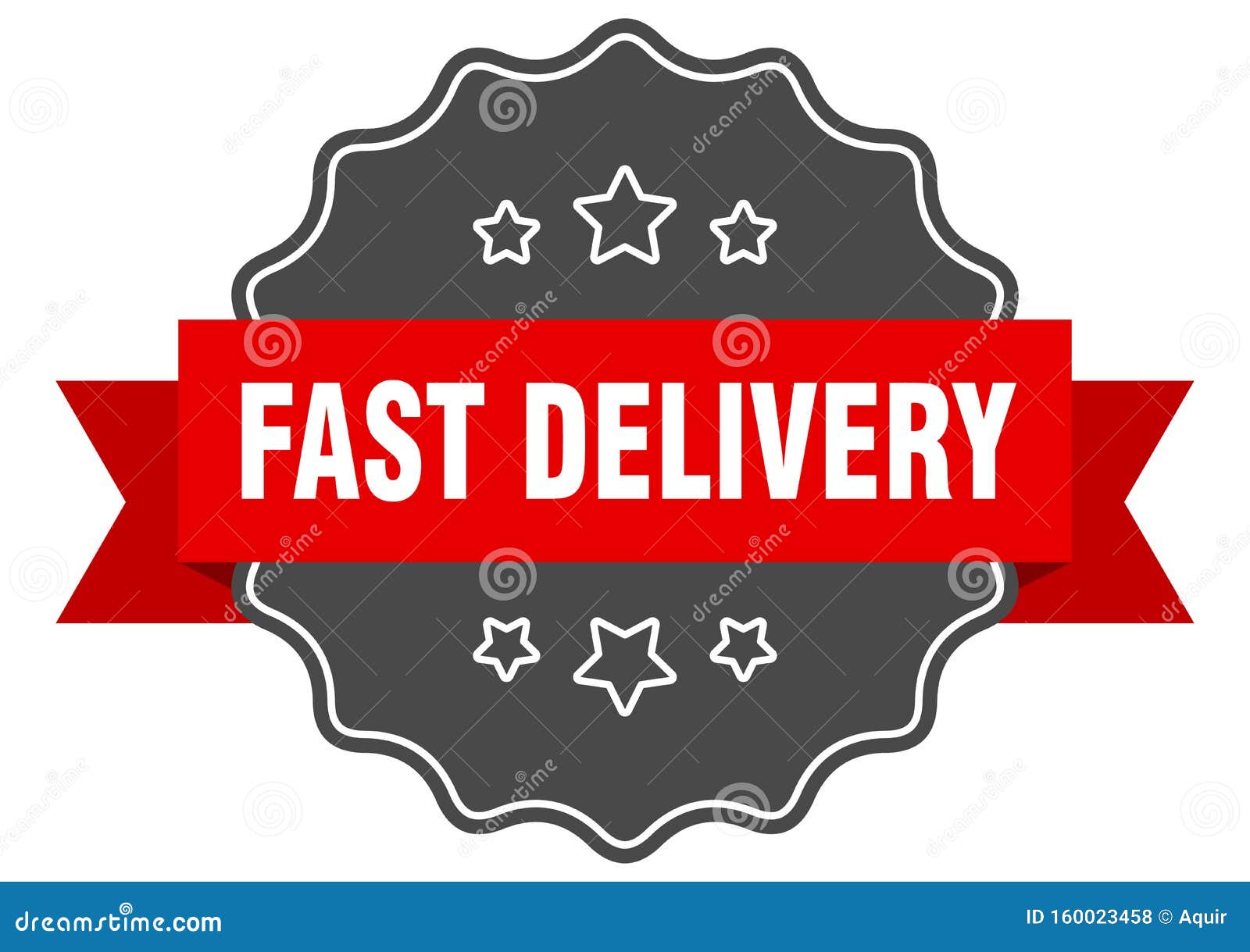 Fast delivery label stock vector. Illustration of round - 160023458