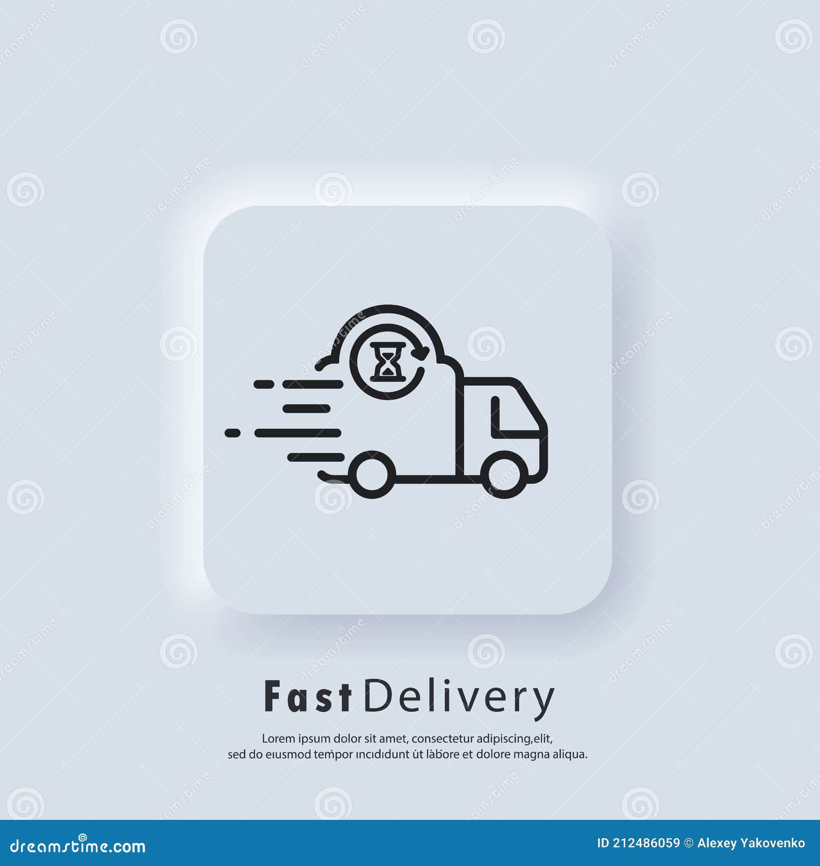 Fast Delivery Truck Icon. Express Delivery Logo. Vector. UI Icon