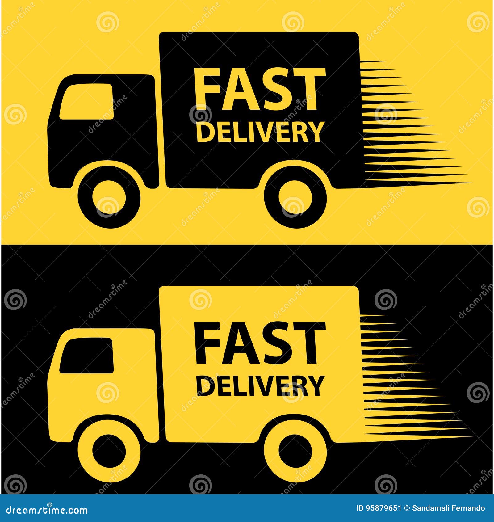 Fast delivery stock illustration. Illustration of cargo - 95879651