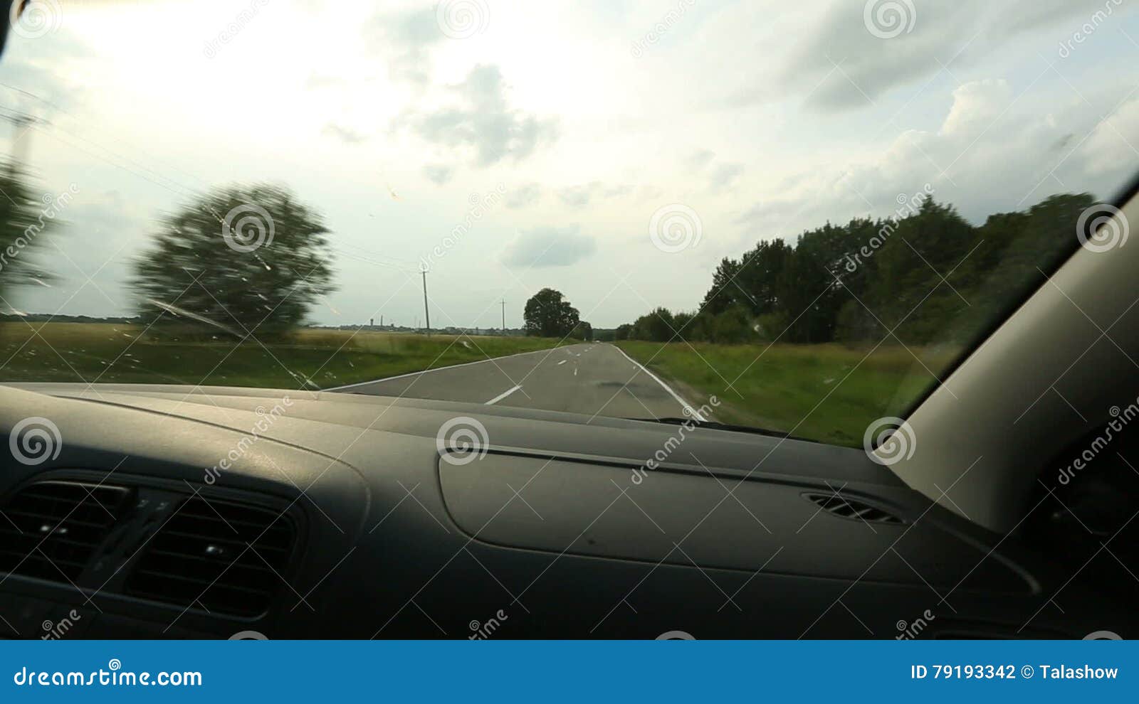 Fast driving in the car stock footage. Video of blur 79193342