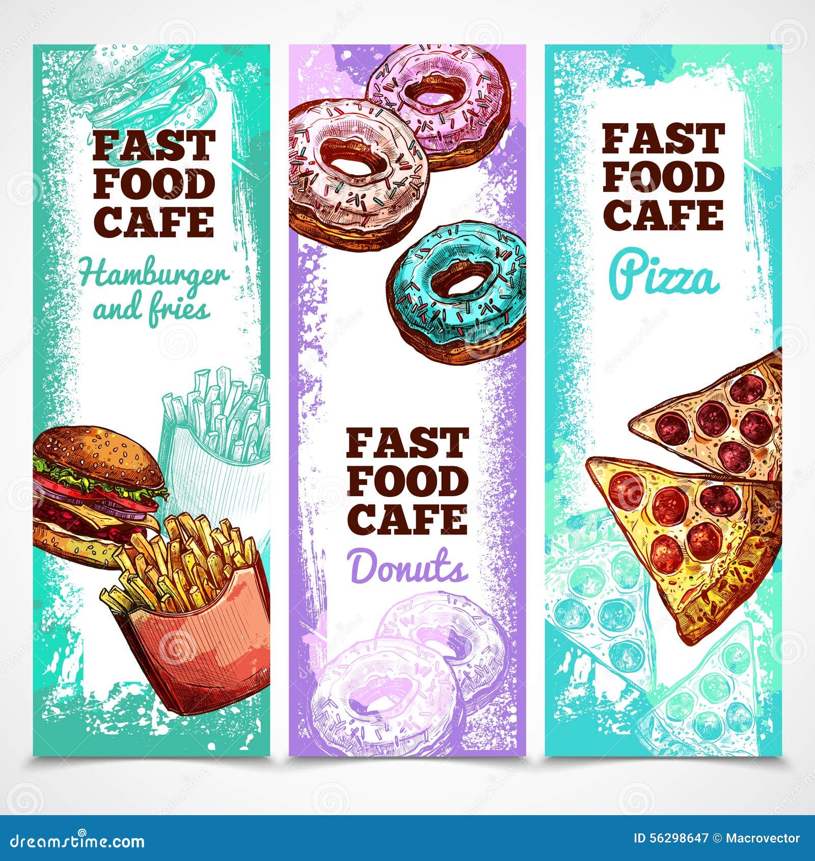 Fast Food Banners Vertical stock vector Illustration of 