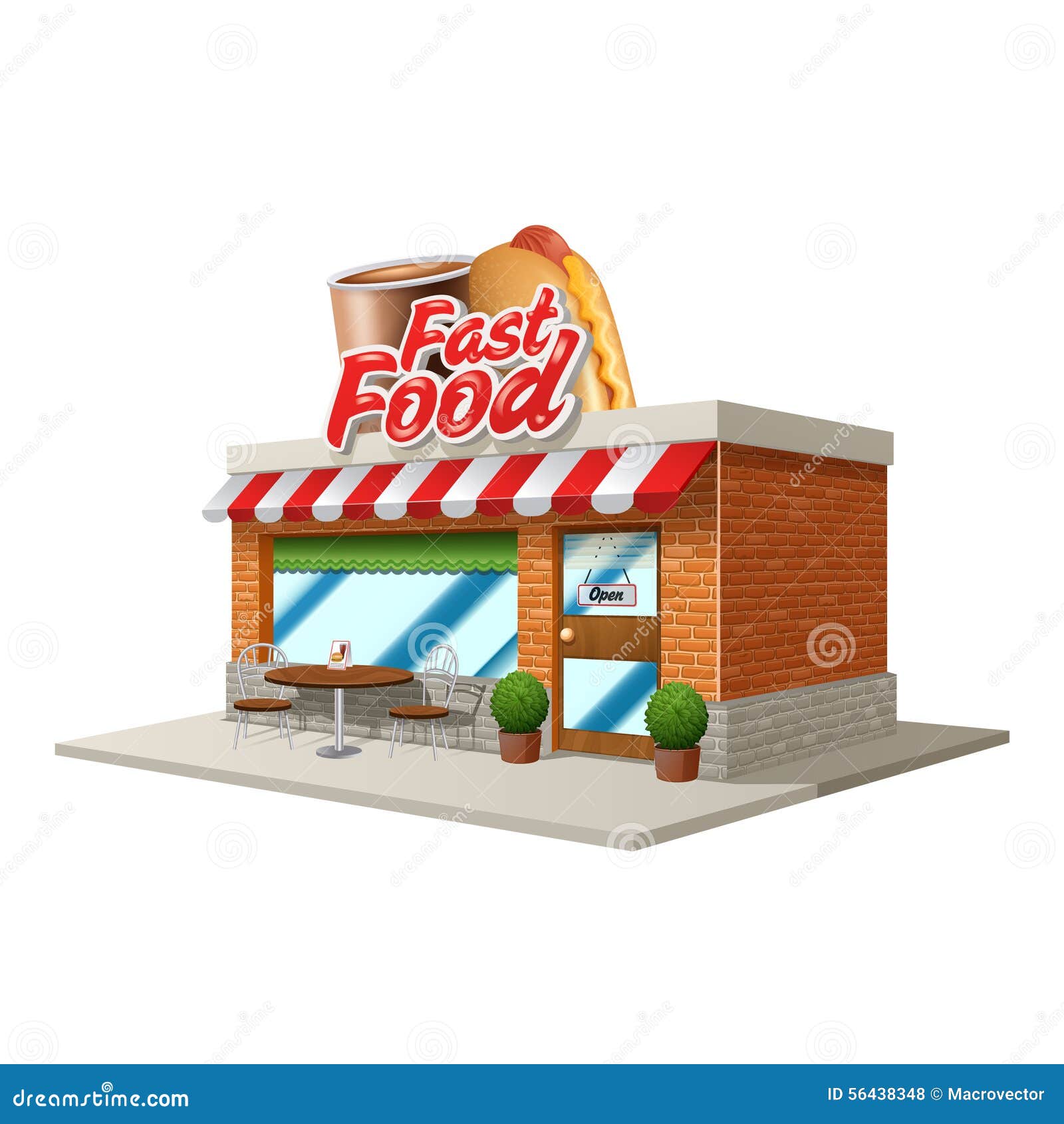  Fast  Food  Cafe stock vector Illustration of concept 