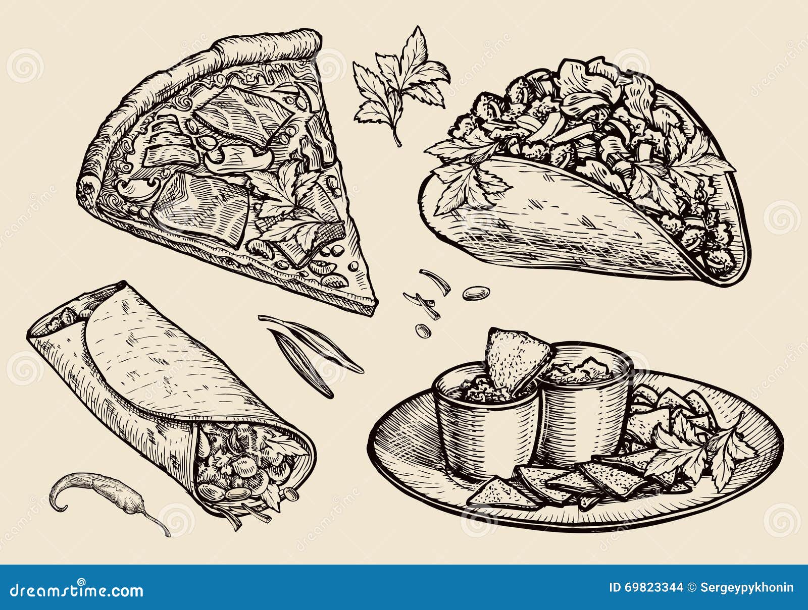 Download Burrito Hand Drawn Sketch Vector Illustration ...