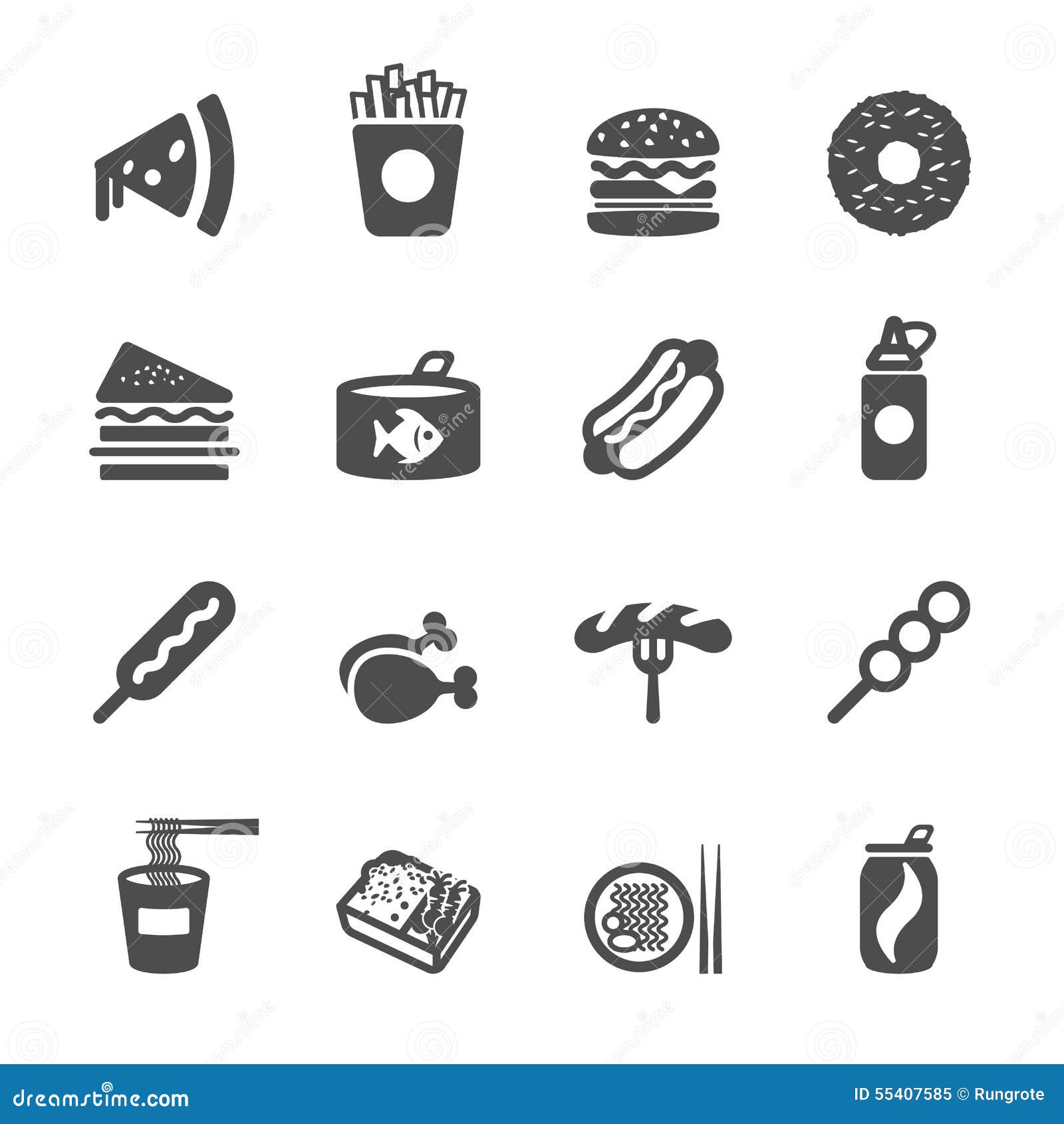 fast food icon set,  eps10