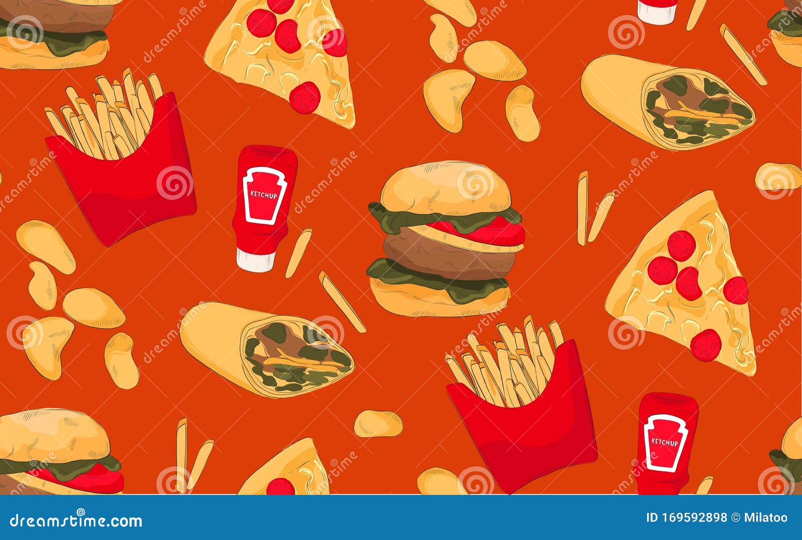 French Fries In Craft Paper Packaging. Street Fast Food Takeaway, Cafe  Banner With Copy Space Place. Illustration Poster. Generative AI Free Image  and Photograph 207837676.