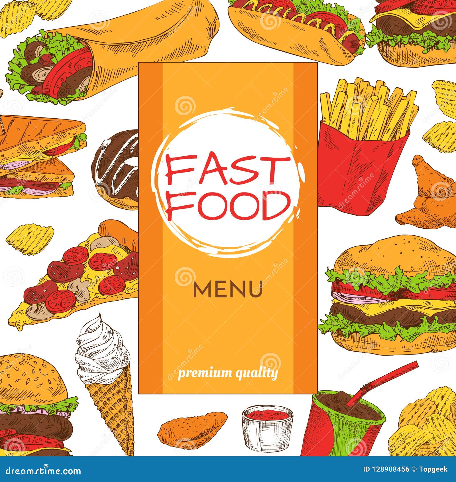 fast food menu premium quality  
